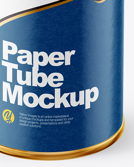 Glossy Paper Tube Mockup