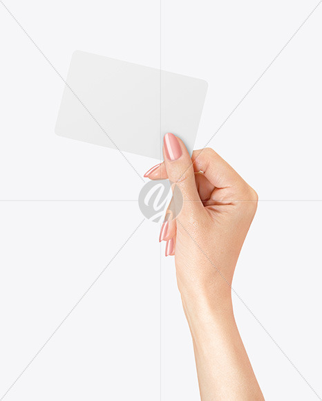 Business Card in a Hand Mockup