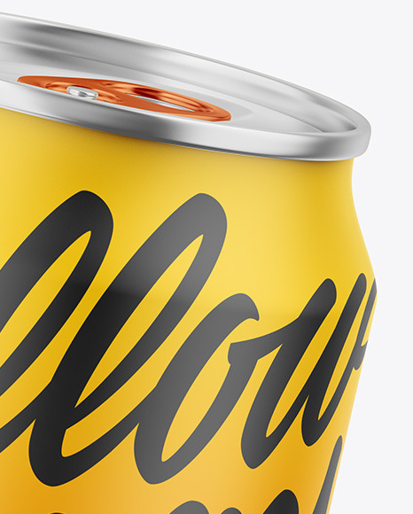 Metallic Can W/ Matte Finish Mockup