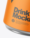 Metallic Can W/ Matte Finish Mockup