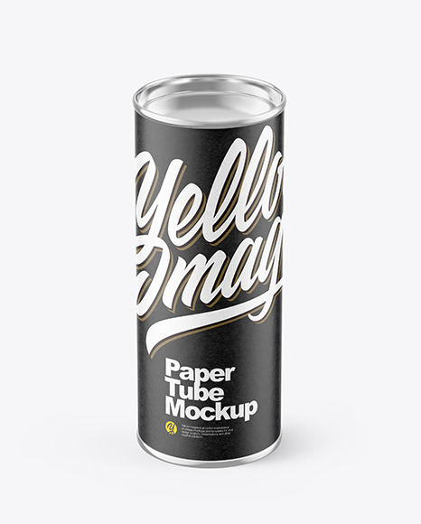 Matte Paper Tube Mockup - Matte+Metallic+Tube+Mockup+High+Angle+View+In+Tube+Mockups+On