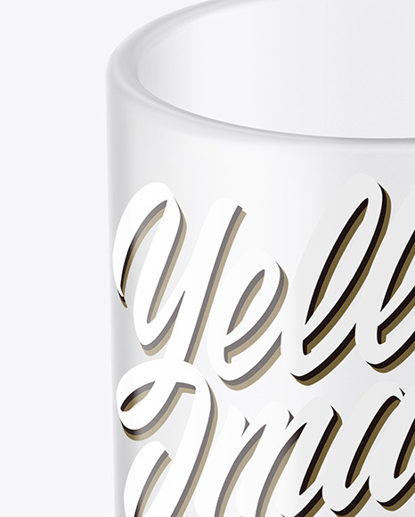 Frosted Glass Mug Mockup