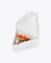 Kraft Triangular Box with Pizza Mockup