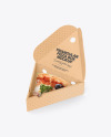 Kraft Triangular Box with Pizza Mockup