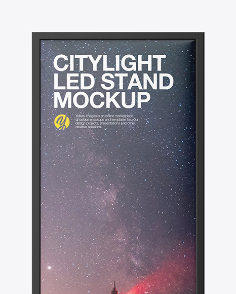 LED Citylight Stand Mockup