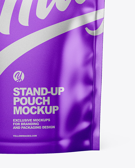 Metallized Stand Up Pouch W/ Zipper Mockup