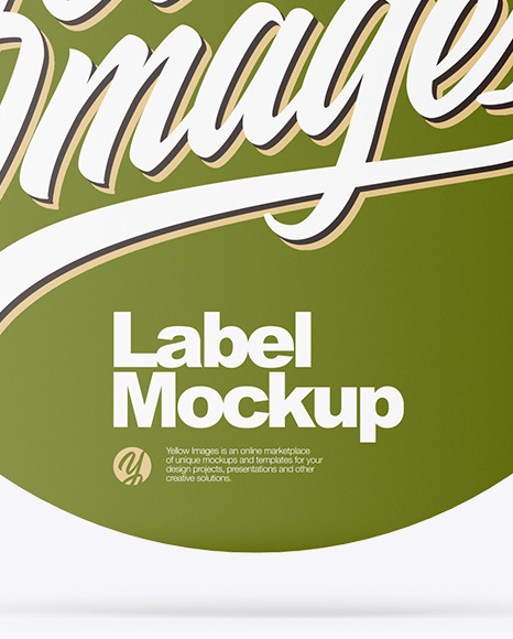 Round Paper Label Mockup