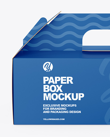 Paper Box w/ Handle Mockup