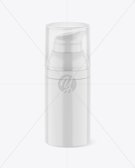 Glossy Plastic Bottle w/ Pump Mockup