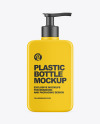 Plastic Bottle With Pump Mockup