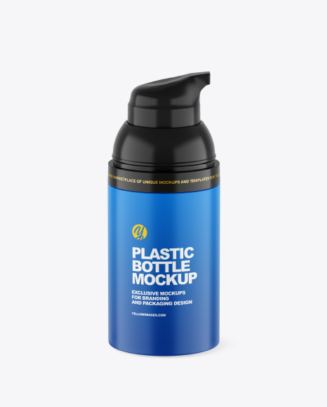 Matte Plastic Bottle w/ Pump Mockup