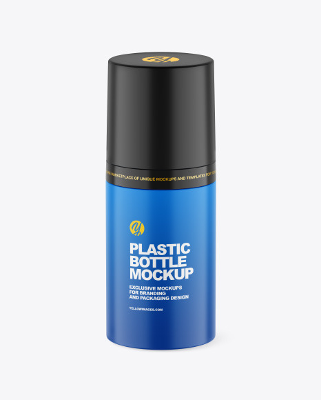 Matte Plastic Bottle w/ Pump Mockup