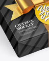 Gift Box w/ Label Mockup