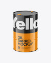 Glossy Oil Barrel Mockup