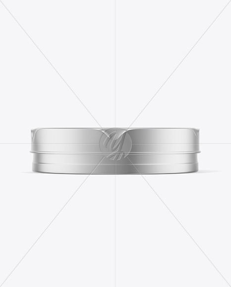 Metallic Round Tin Can Mockup