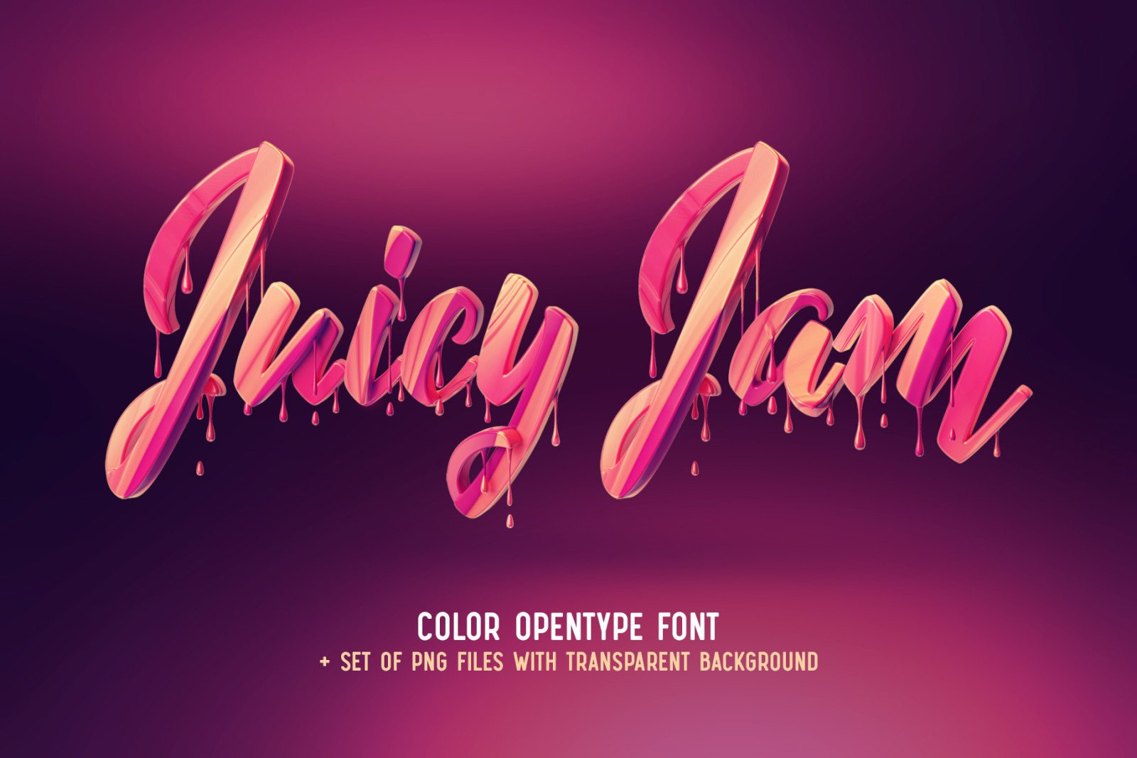 Juicy Jam – Color Bitmap Font