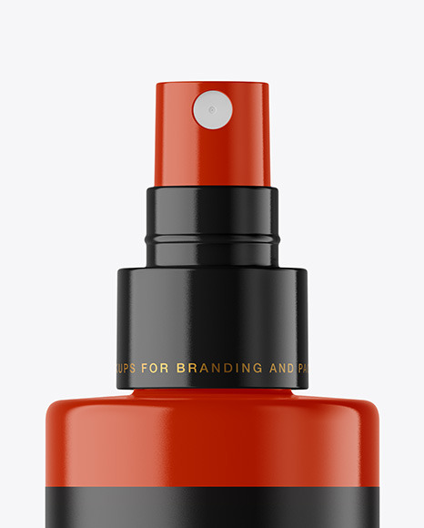 Glossy Spray Bottle Mockup