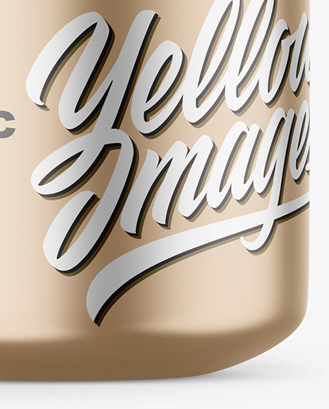 Matte Metallic Cosmetic Jar Mockup