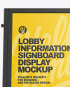 Lobby Information Signboard Display Mockup