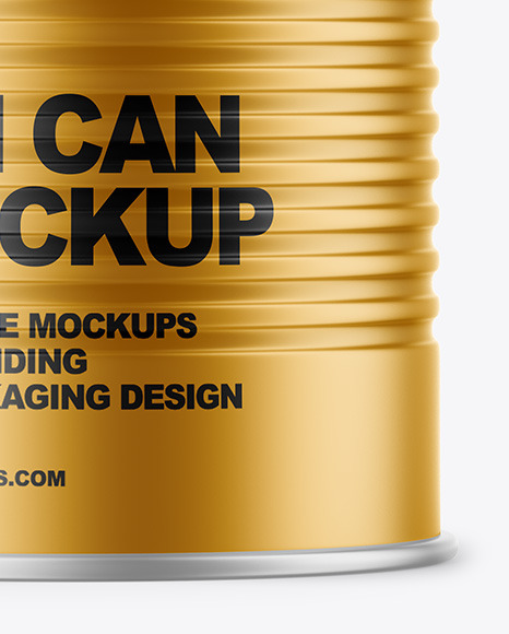 Matte Metallic Tin Can Mockup