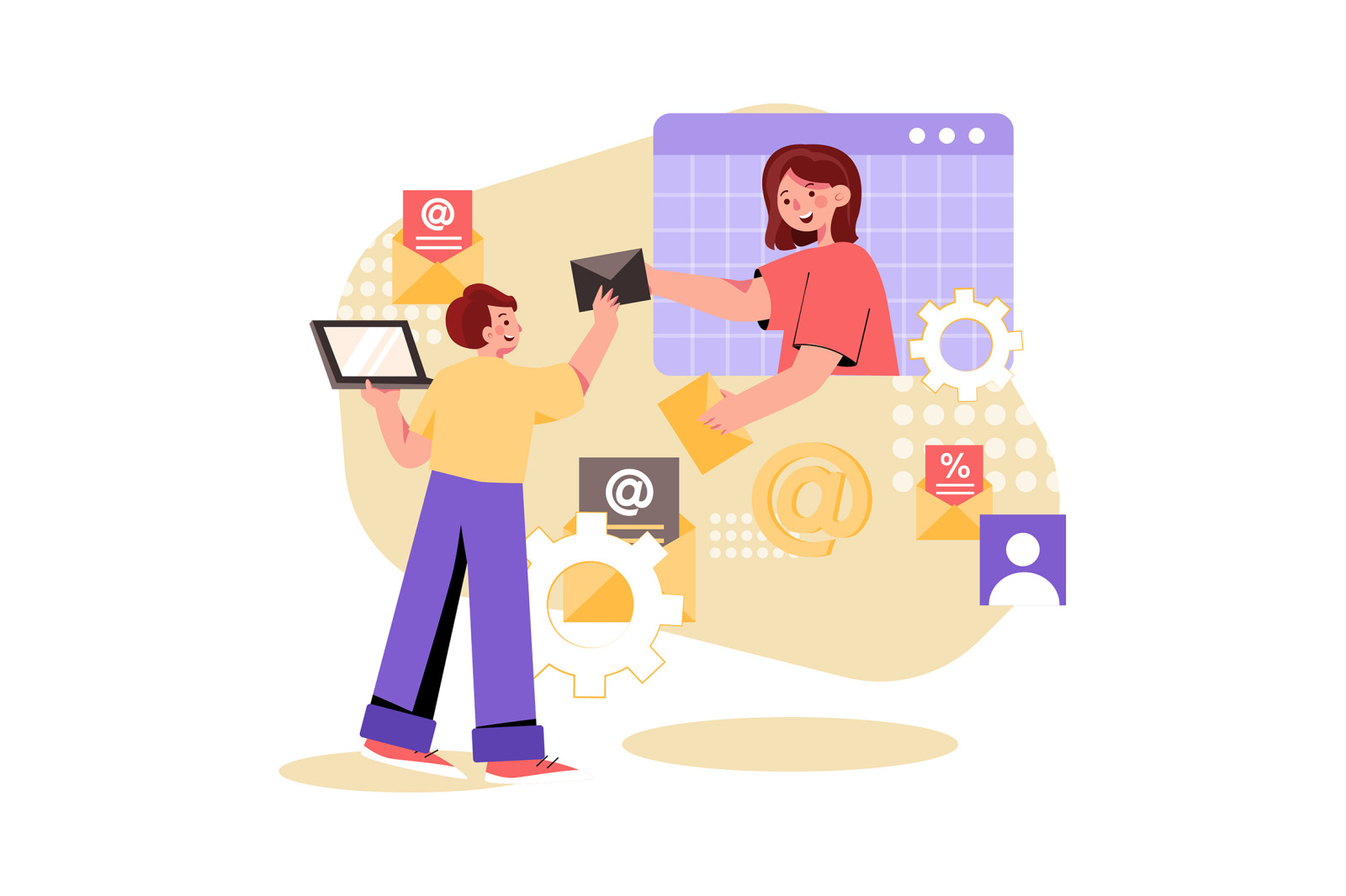 M337_Email Marketing Illustration Pack M337_Email Marketing Illustration Pack