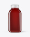 Square Cherry Juice Bottle Mockup