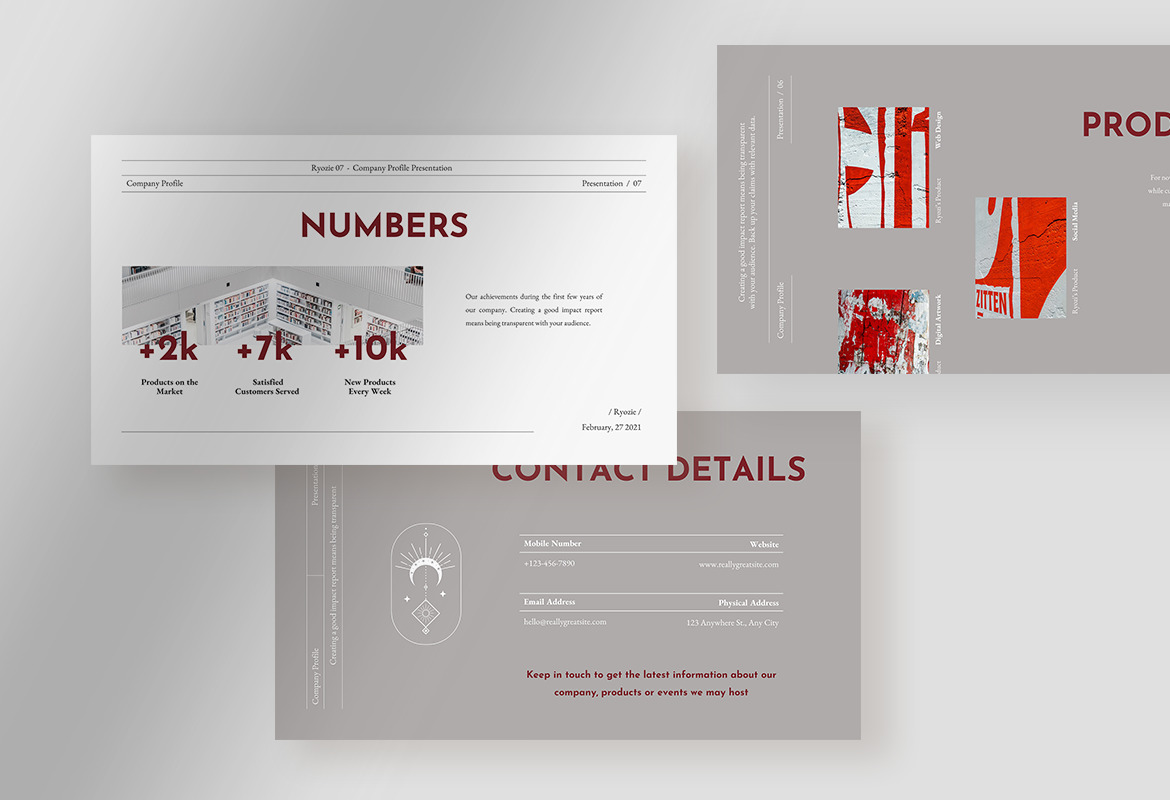 Ryozie - Red Wine Modern Company Profile Presentation Ryozie - Red Wine Modern Company Profile Presentation