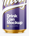 500ml Metallic Drink Can w/ Glossy Finish Mockup