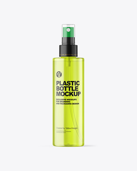 Color Plastic Spray Bottle Mockup