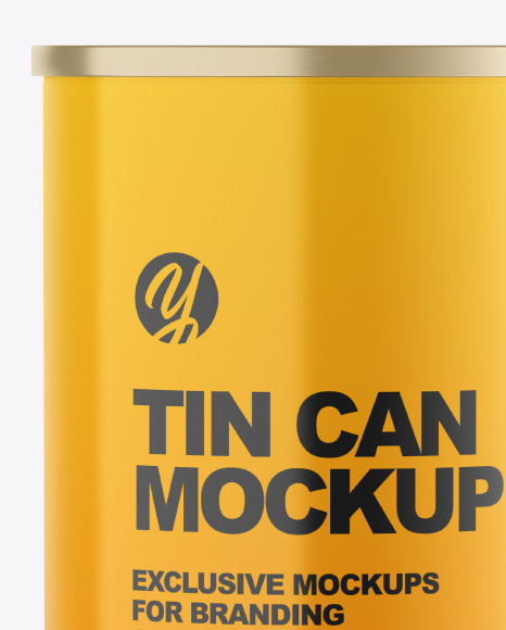 Glossy Tin Can Mockup