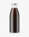 Clear Glass Bottle with Cold Brew Coffee Mockup