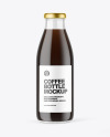 Clear Glass Bottle with Cold Brew Coffee Mockup