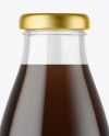 Clear Glass Bottle with Cold Brew Coffee Mockup