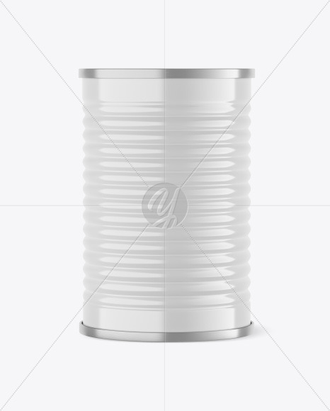 Glossy Tin Can Mockup