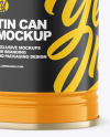 Glossy Tin Can Mockup