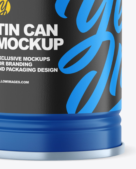 Matte Tin Can Mockup