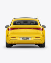 Electric Luxury Car Mockup - Back View
