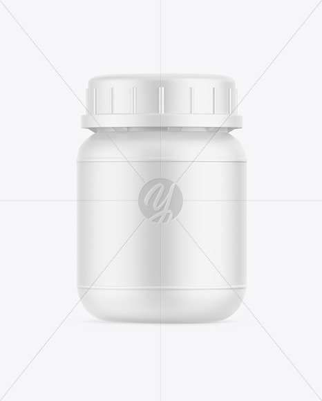 Matte Plastic Pharmacy Jar Mockup