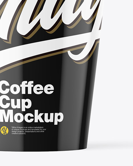 Glossy Plastic Coffee Cup Mockup