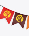 Matte Festive Flags Garland Mockup