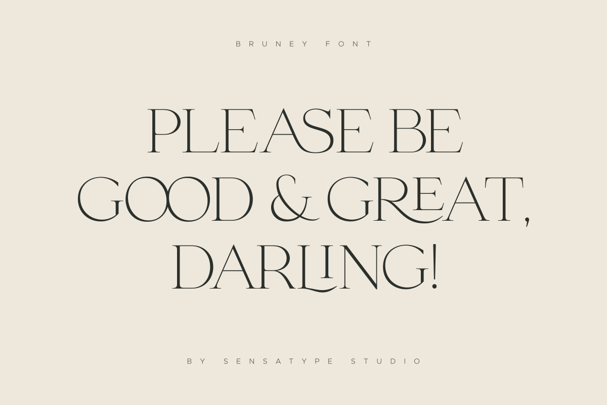 Bruney - Classy Ligature Font Bruney - Classy Ligature Font