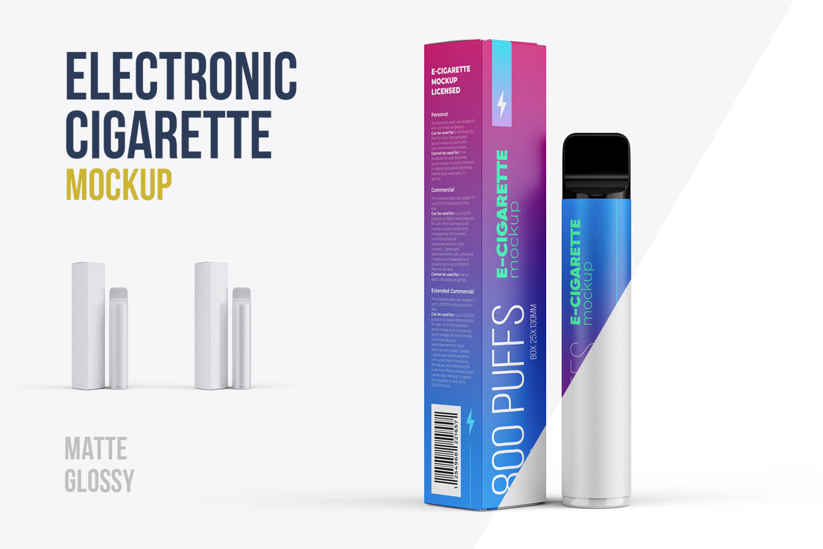 Electronic Cigarette Mockup Electronic Cigarette Mockup