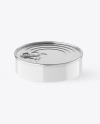 Glossy Tin Can With Pull Tab Mockup