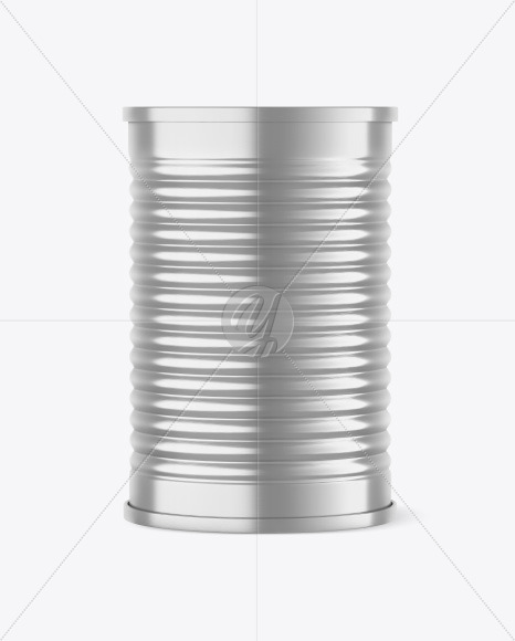 Metallic Tin Can Mockup