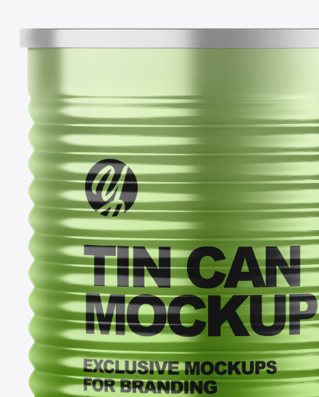 Metallic Tin Can Mockup