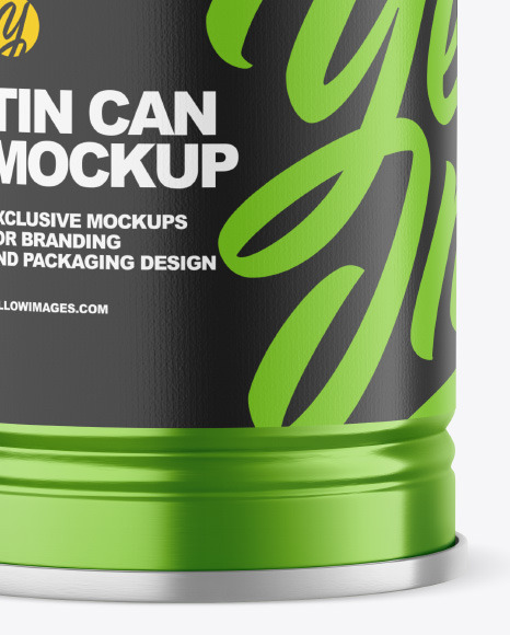 Metallic Tin Can Mockup