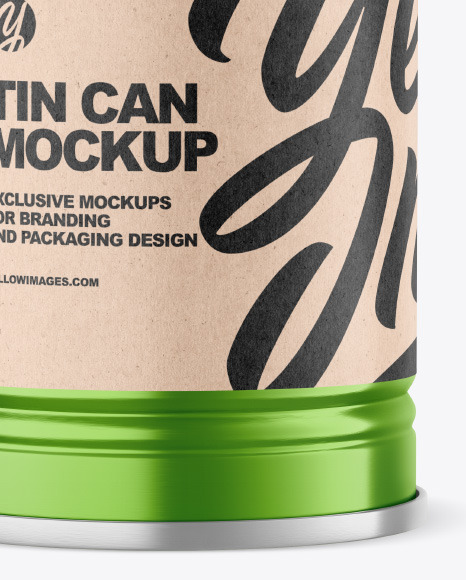 Metallic Tin Can Mockup