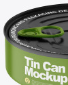 Matte Tin Can With Pull Tab Mockup