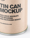 Metallic Tin Can Mockup