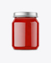 Clear Glass Jar with Jam Mockup Clear Glass Jar with Jam Mockup